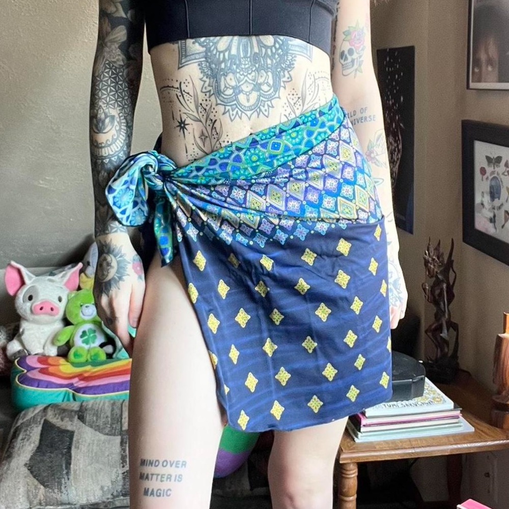 mandala wrap coverup skirt 🦋✨